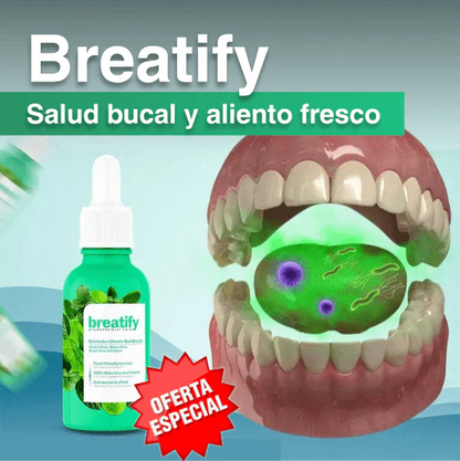 BREATIFY 😊Gotas Naturales para Eliminar el Mal Aliento | Frescura Instantánea.